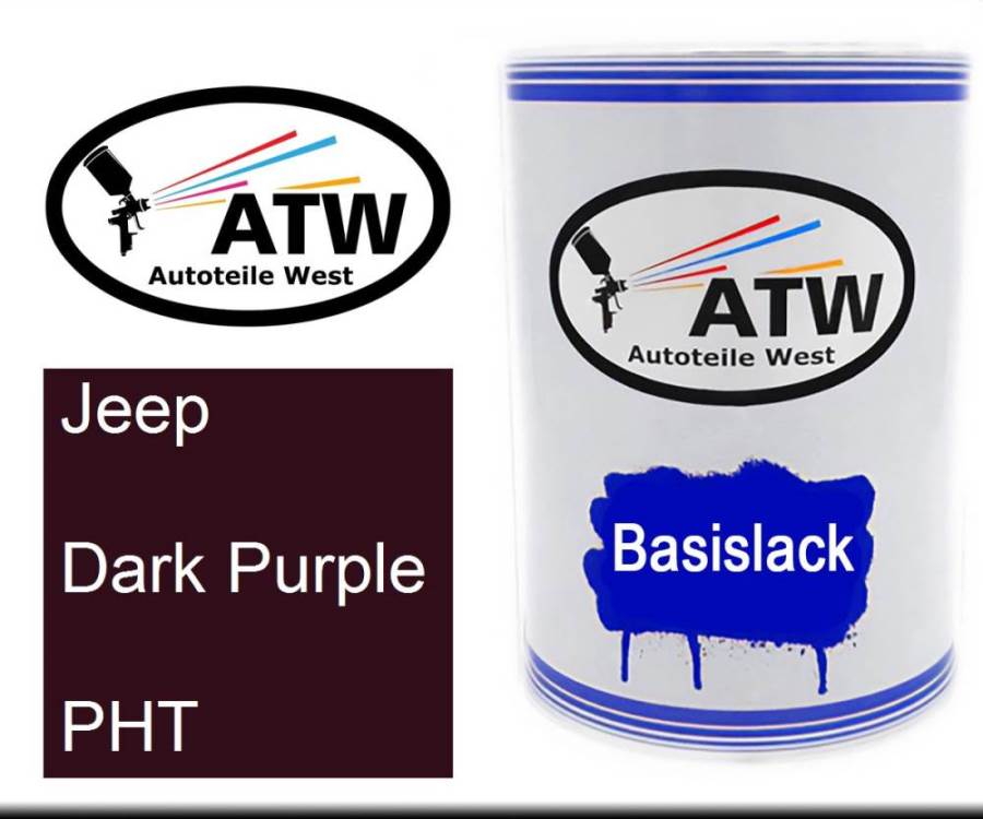 Jeep, Dark Purple, PHT: 500ml Lackdose, von ATW Autoteile West.